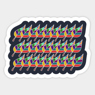 Colorful Leaves Pattern Sticker